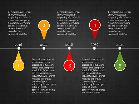 Collection d'infographies de la chronologie, Diapositive 15, 04042, Timelines & Calendars — PoweredTemplate.com
