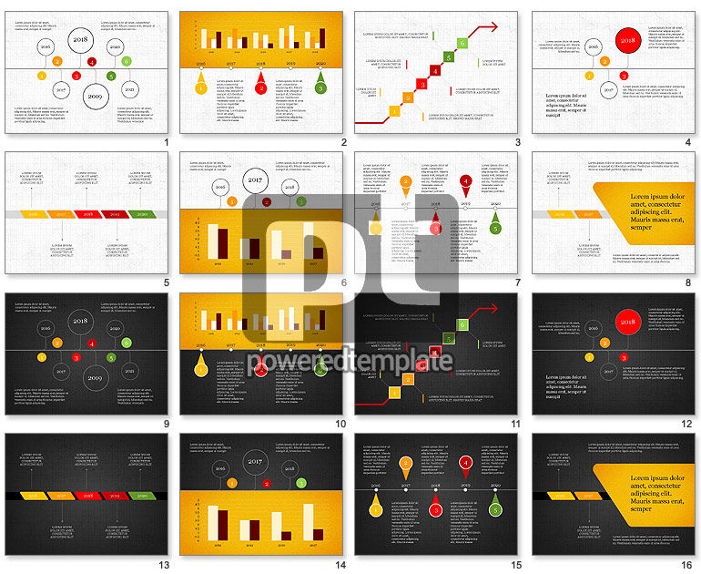 타임 라인 infographics 컬렉션