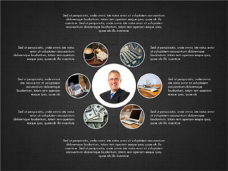 Concepto de Presentación del Ambiente de Trabajo, Diapositiva 15, 04043, Organigramas — PoweredTemplate.com