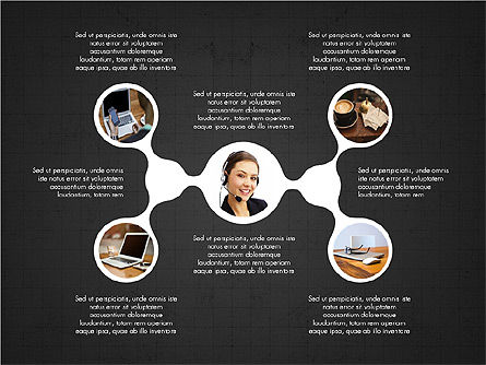 Working Environment Presentation Concept, Slide 16, 04043, Organizational Charts — PoweredTemplate.com