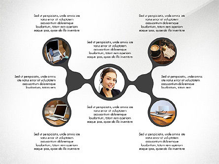 Working Environment Presentation Concept, Slide 8, 04043, Organizational Charts — PoweredTemplate.com
