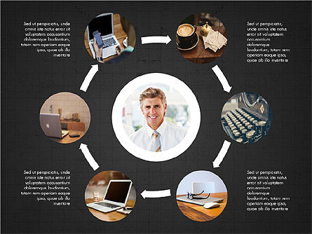 Working Environment Presentation Concept, Slide 9, 04043, Organizational Charts — PoweredTemplate.com