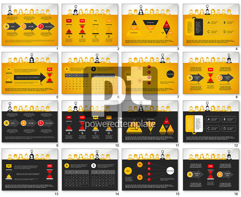 Idee werk succes presentatieconcept