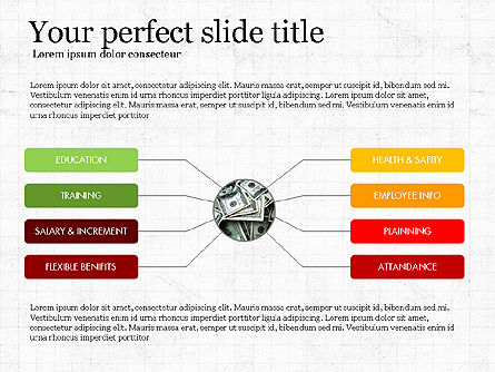 Concept de présentation de l'engagement des employés, Modele PowerPoint, 04055, Modèles commerciaux — PoweredTemplate.com