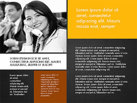 Modelo de apresentação do folheto de pessoas de negócios, Deslizar 14, 04058, Modelos de Apresentação — PoweredTemplate.com