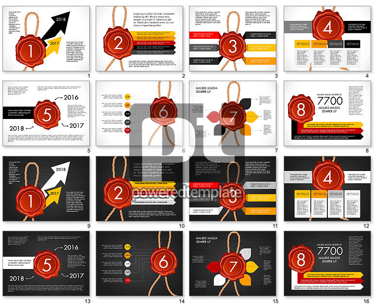 Seal Wax Themed Infographics