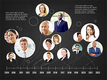 Concept de réseautage et de présentation d'équipe, Diapositive 9, 04065, Timelines & Calendars — PoweredTemplate.com