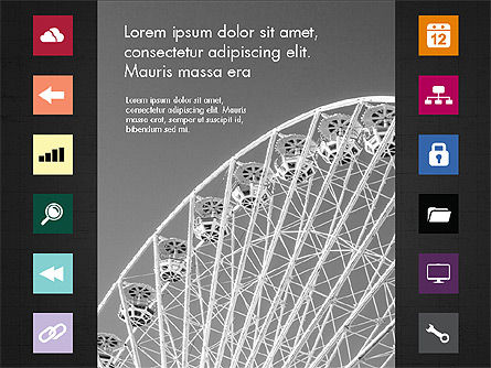 Modèle de présentation de brochure avec des icônes, Diapositive 14, 04066, Icônes — PoweredTemplate.com