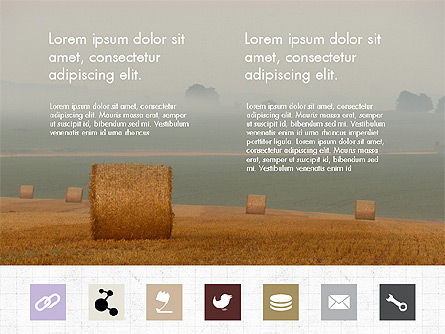 Modèle de présentation de brochure avec des icônes, Diapositive 3, 04066, Icônes — PoweredTemplate.com