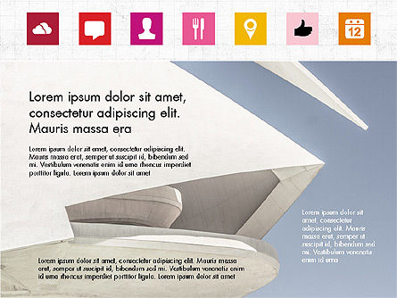 Modèle de présentation de brochure avec des icônes, Diapositive 8, 04066, Icônes — PoweredTemplate.com