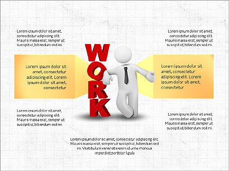 Opciones de trabajo y etapas, Plantilla de PowerPoint, 04067, Diagramas de la etapa — PoweredTemplate.com