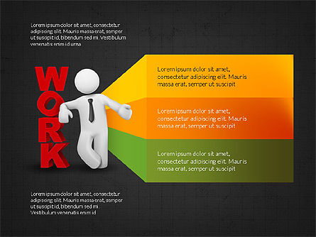 Opciones de trabajo y etapas, Diapositiva 14, 04067, Diagramas de la etapa — PoweredTemplate.com