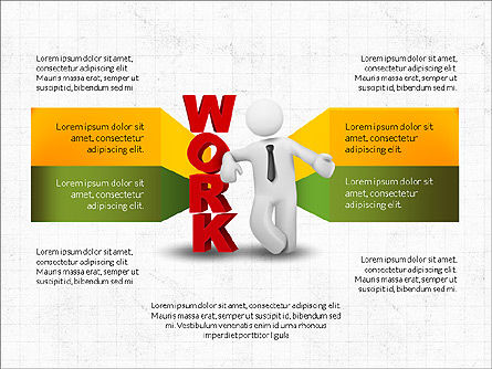 Options de travail et diapositives, Diapositive 2, 04067, Schémas d'étapes — PoweredTemplate.com