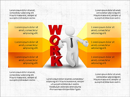 Options de travail et diapositives, Diapositive 3, 04067, Schémas d'étapes — PoweredTemplate.com