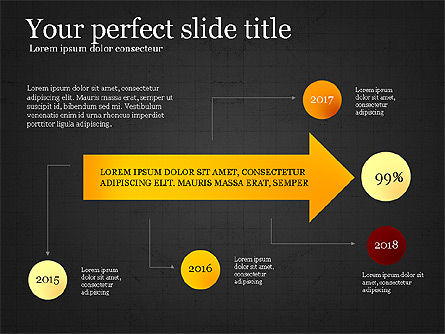 Años Comparación Slide Deck, Diapositiva 10, 04069, Diagramas de proceso — PoweredTemplate.com