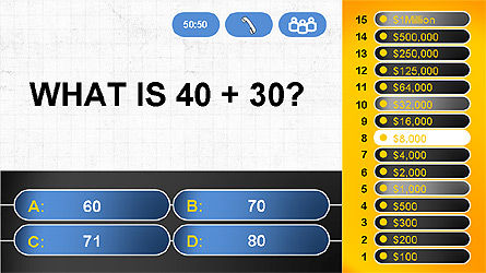 Who Wants to Be a Millionaire Presentation Template, Slide 10, 04082, Presentation Templates — PoweredTemplate.com