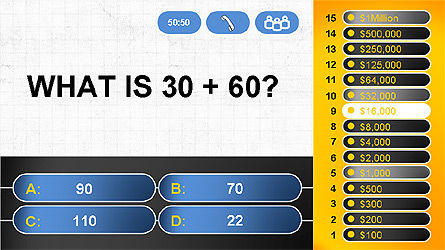 Who Wants to Be a Millionaire Presentation Template, Slide 11, 04082, Presentation Templates — PoweredTemplate.com