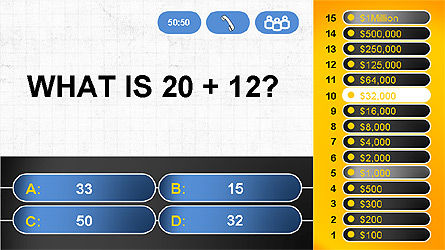 Who Wants to Be a Millionaire Presentation Template, Slide 12, 04082, Presentation Templates — PoweredTemplate.com