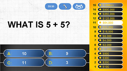Who Wants to Be a Millionaire Presentation Template, Slide 14, 04082, Presentation Templates — PoweredTemplate.com
