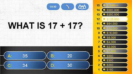Who Wants to Be a Millionaire Presentation Template, Slide 15, 04082, Presentation Templates — PoweredTemplate.com