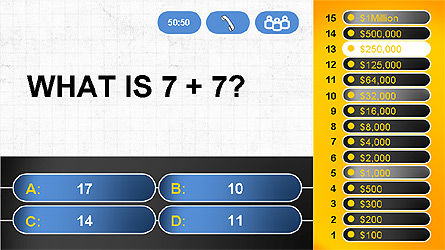 Who Wants to Be a Millionaire Presentation Template, Slide 16, 04082, Presentation Templates — PoweredTemplate.com