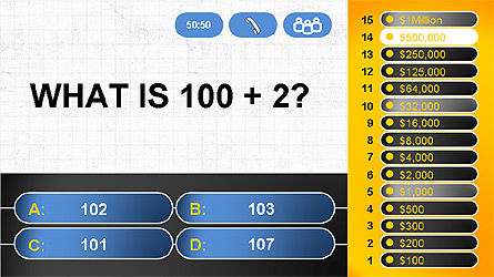 Who Wants to Be a Millionaire Presentation Template, Slide 17, 04082, Presentation Templates — PoweredTemplate.com