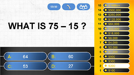 Who Wants to Be a Millionaire Presentation Template, Slide 3, 04082, Presentation Templates — PoweredTemplate.com
