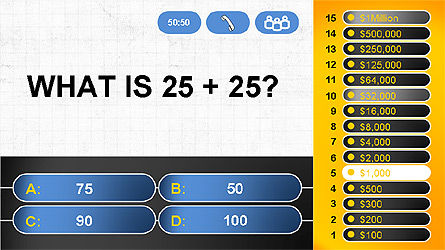 Who Wants to Be a Millionaire Presentation Template, Slide 6, 04082, Presentation Templates — PoweredTemplate.com