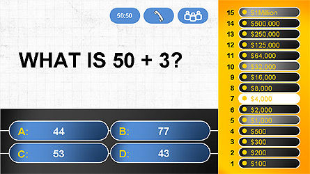 Who Wants to Be a Millionaire Presentation Template, Slide 9, 04082, Presentation Templates — PoweredTemplate.com