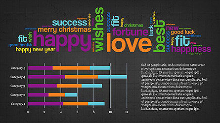 Año Nuevo Felicitaciones y Deseos Concepto de Presentación, Diapositiva 14, 04088, Plantillas de presentación — PoweredTemplate.com