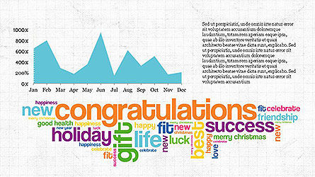 Nouvel anniversaire félicitations et souhaits concept de présentation, Diapositive 3, 04088, Modèles de présentations — PoweredTemplate.com