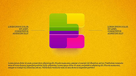 Decorative Colored Alphabet, Slide 13, 04092, Shapes — PoweredTemplate.com