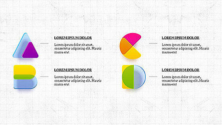 Alfabeto colorido decorativo, Deslizar 8, 04092, Formas — PoweredTemplate.com