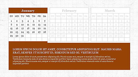 Powerpoint Kalendervorlage, PowerPoint-Vorlage, 04095, Timelines & Calendars — PoweredTemplate.com
