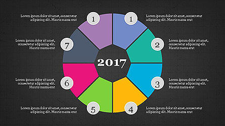 Creativo coleção de gráfico de pizza, Deslizar 11, 04097, Gráficos circulares — PoweredTemplate.com