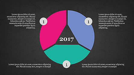 Creativo coleção de gráfico de pizza, Deslizar 13, 04097, Gráficos circulares — PoweredTemplate.com