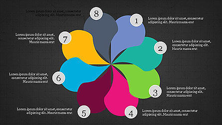 Colección creativa de la carta de sectores, Diapositiva 14, 04097, Gráficos circulares — PoweredTemplate.com