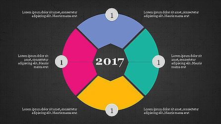 Colección creativa de la carta de sectores, Diapositiva 16, 04097, Gráficos circulares — PoweredTemplate.com