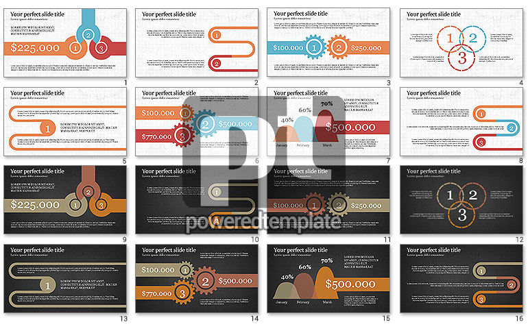 Rotonde diapositive concetto infographic