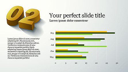 Charts and Numbers Presentation Template, Slide 3, 04101, Presentation Templates — PoweredTemplate.com
