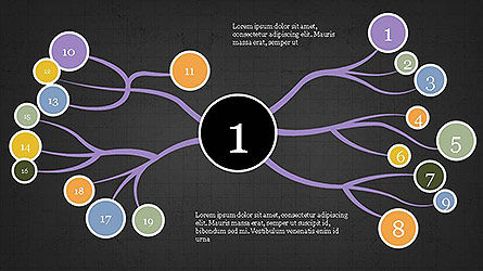 Tree-concept diagram set, Dia 12, 04105, Organisatorische Grafieken — PoweredTemplate.com
