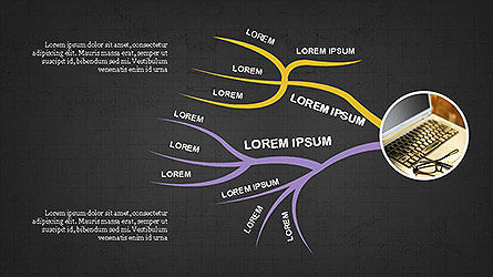 Diagram Konsep Pohon Ditetapkan, Slide 13, 04105, Bagan Organisasi — PoweredTemplate.com