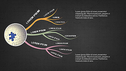 Tree-concept diagram set, Dia 14, 04105, Organisatorische Grafieken — PoweredTemplate.com