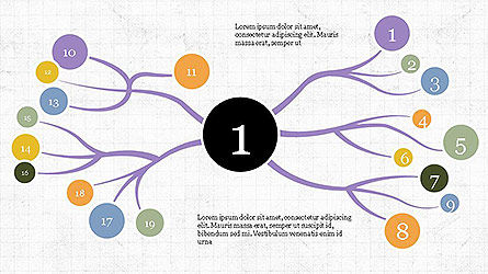 Tree-concept diagram set, Dia 5, 04105, Organisatorische Grafieken — PoweredTemplate.com