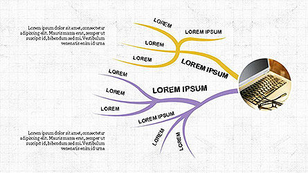 Tree-concept diagram set, Dia 6, 04105, Organisatorische Grafieken — PoweredTemplate.com