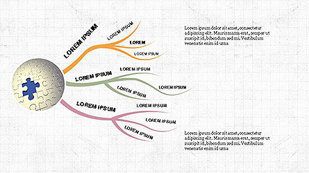 Tree-concept diagram set, Dia 7, 04105, Organisatorische Grafieken — PoweredTemplate.com