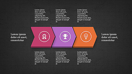 Sequential Process with Icons Presentation Template, Slide 13, 04106, Process Diagrams — PoweredTemplate.com