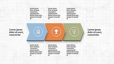 Sequential Process with Icons Presentation Template, Slide 5, 04106, Process Diagrams — PoweredTemplate.com