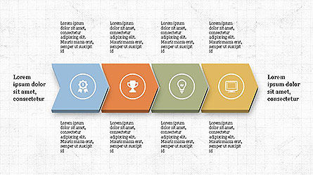 Sequential Process with Icons Presentation Template, Slide 6, 04106, Process Diagrams — PoweredTemplate.com