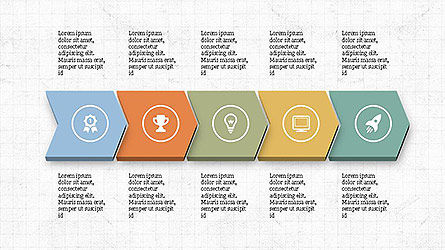 Sequential Process with Icons Presentation Template, Slide 7, 04106, Process Diagrams — PoweredTemplate.com
